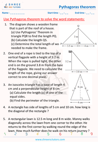 Word Statements On Pythagoras Theorem (1)