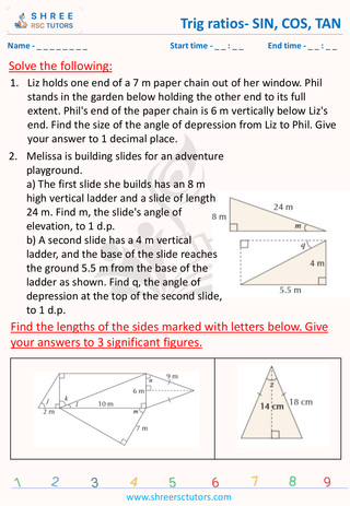 Trig Ratios  SIN, COS, TAN (3)