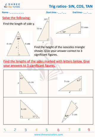 Trig Ratios  SIN, COS, TAN (4)