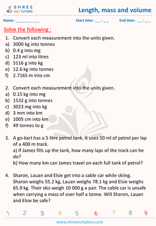 Length, Mass And Volume (1)
