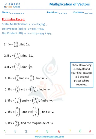 Multiplication Of Vectors 1