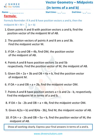 Vector Geometry Â Midpoints 