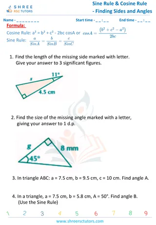 Sine Rule & Cosine Rule Finding Sides And Angles 6 (1)