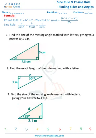 Sine Rule & Cosine Rule Finding Sides And Angles 5 (1)