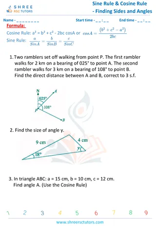 Sine Rule & Cosine Rule Finding Sides And Angles 4 (1)