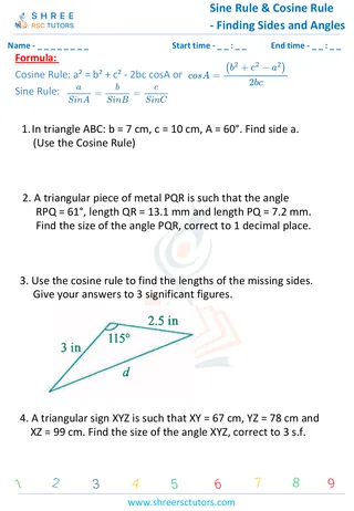 Sine Rule & Cosine Rule Finding Sides And Angles 3 (1)