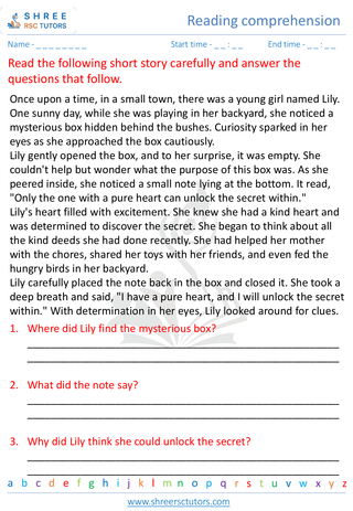 Reading Comprehension 1