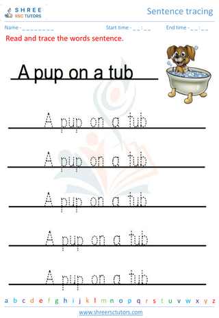 Sentence Tracing 10