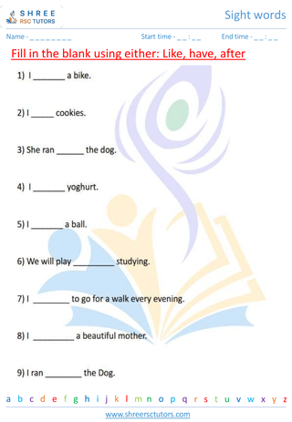 Sight Words 2