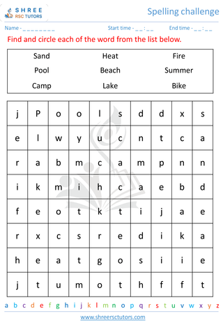 Spelling Challenge 5
