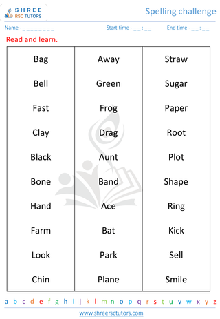 Spelling Challenge 10