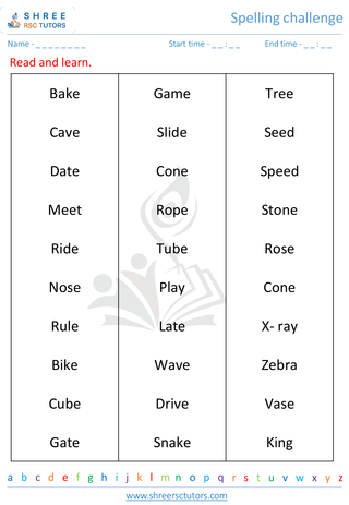 Spelling Challenge 9