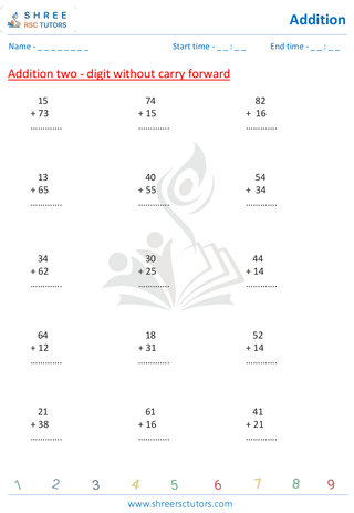 Addition Without Carry Forward 6