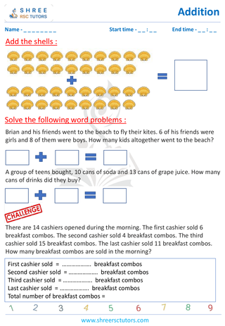 Addition Word Problems  (5)
