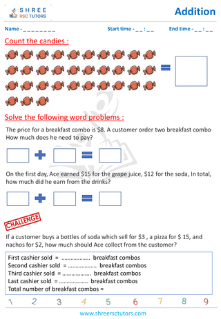 Addition Word Problems  (6)