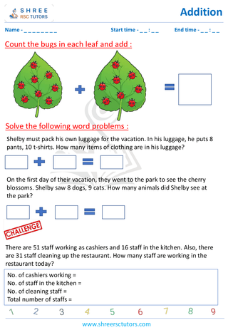 Addition Word Problems  (10)