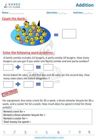 Addition Word Problems  (7)