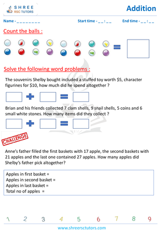 Addition Word Problems  (9)