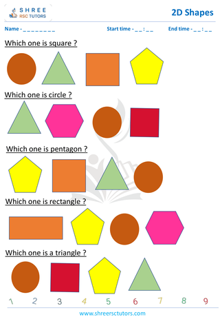 Identify 2D Shapes Grade 1 5