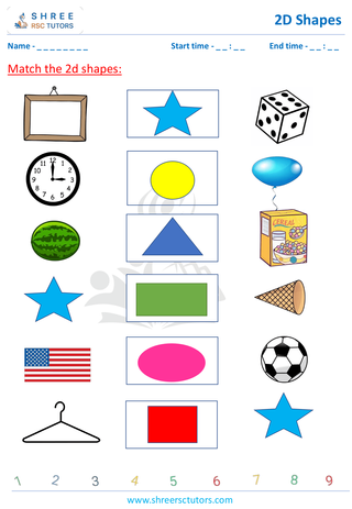 Match 2D Shapes Grade 1 3