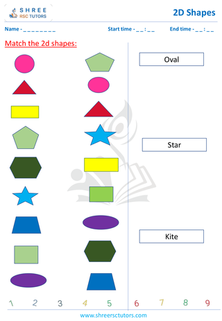 Match 2D Shapes Grade 1 1