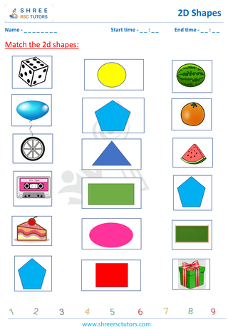 Match 2D Shapes Grade 1 4