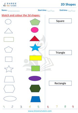 Match 2D Shapes Grade 1 5