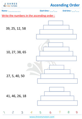 Arrange 4 Numbers In Ascending Order (7)