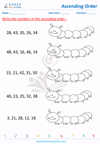 Arrange 4 Numbers In Ascending Order (9)
