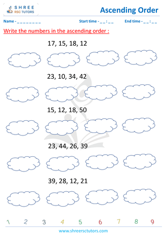 Arrange 4 Numbers In Ascending Order (10)