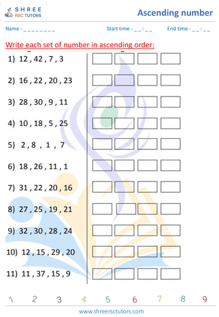 Arrange 4 Numbers In Ascending Order (3)