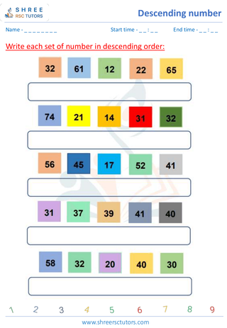 Arrange 4 Numbers In Descending Order (9)
