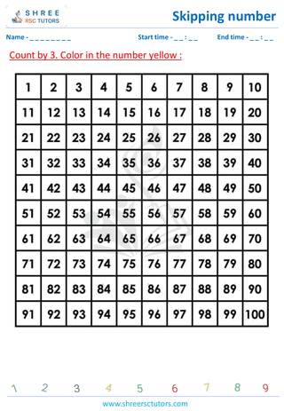 Skipping Number By 3 (8)