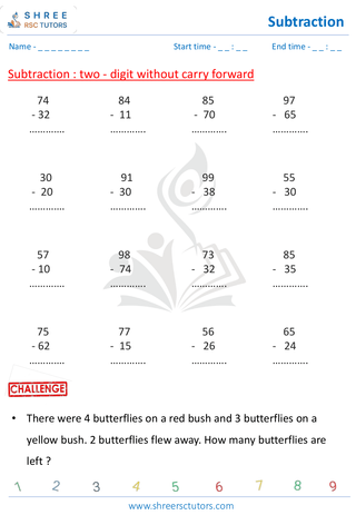 Subtraction Without Carry (8)