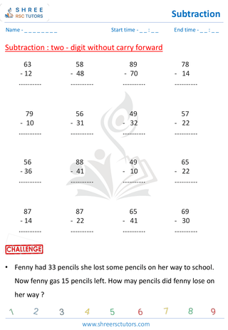 Subtraction Without Carry (7)