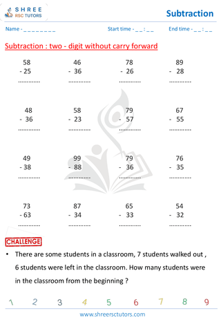 Subtraction Without Carry (9)