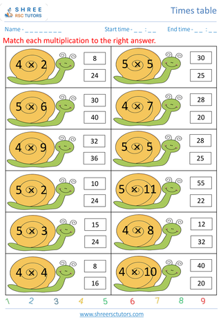Practice 4 And 5 Time Tables 1