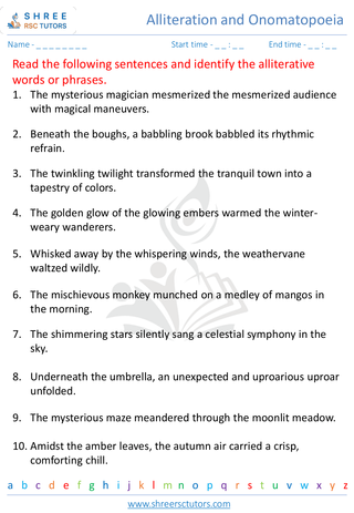 Alliteration And Onomatopoeia 7