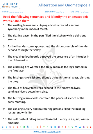 Alliteration And Onomatopoeia 10