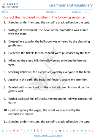 Grammar And Vocabulary 6