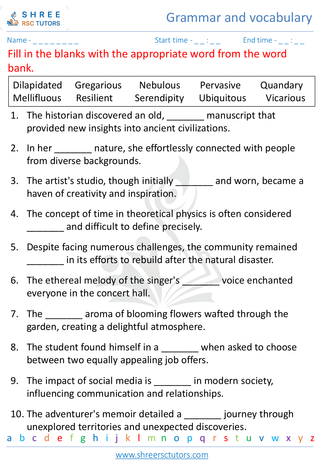 Grammar And Vocabulary 2