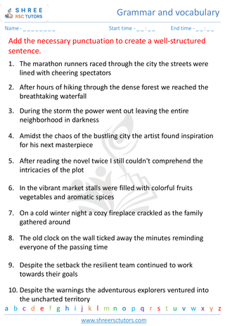 Grammar And Vocabulary 9