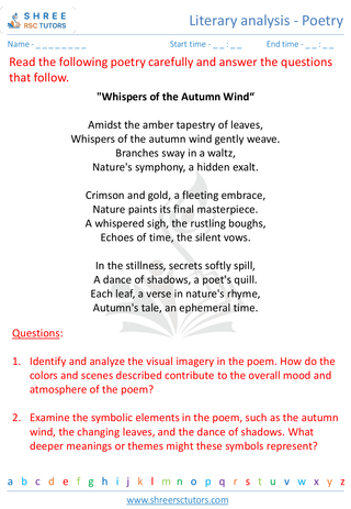 Literary Analysis Poetry 1