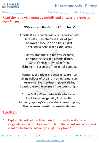 Literary Analysis Poetry 10