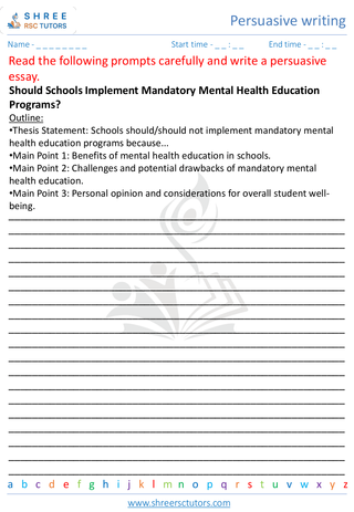 Persuasive Writing 9