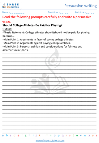 Persuasive Writing 8