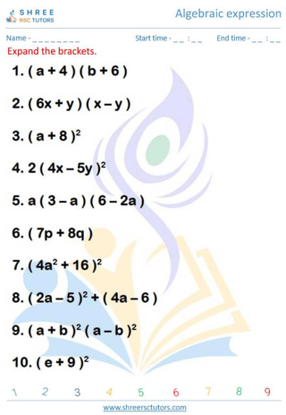 Algebraic Expression 19