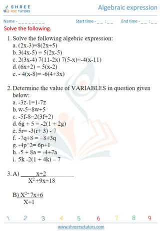 Algebraic Expression 16