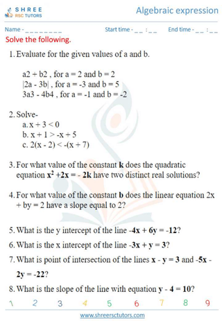 Algebraic Expression 12