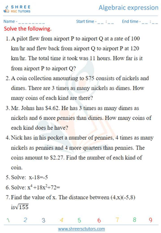 Algebraic Expression 15